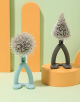 Vertical Pot Brush Dish Brush V-shaped Cleaning Hanging Stove Brush