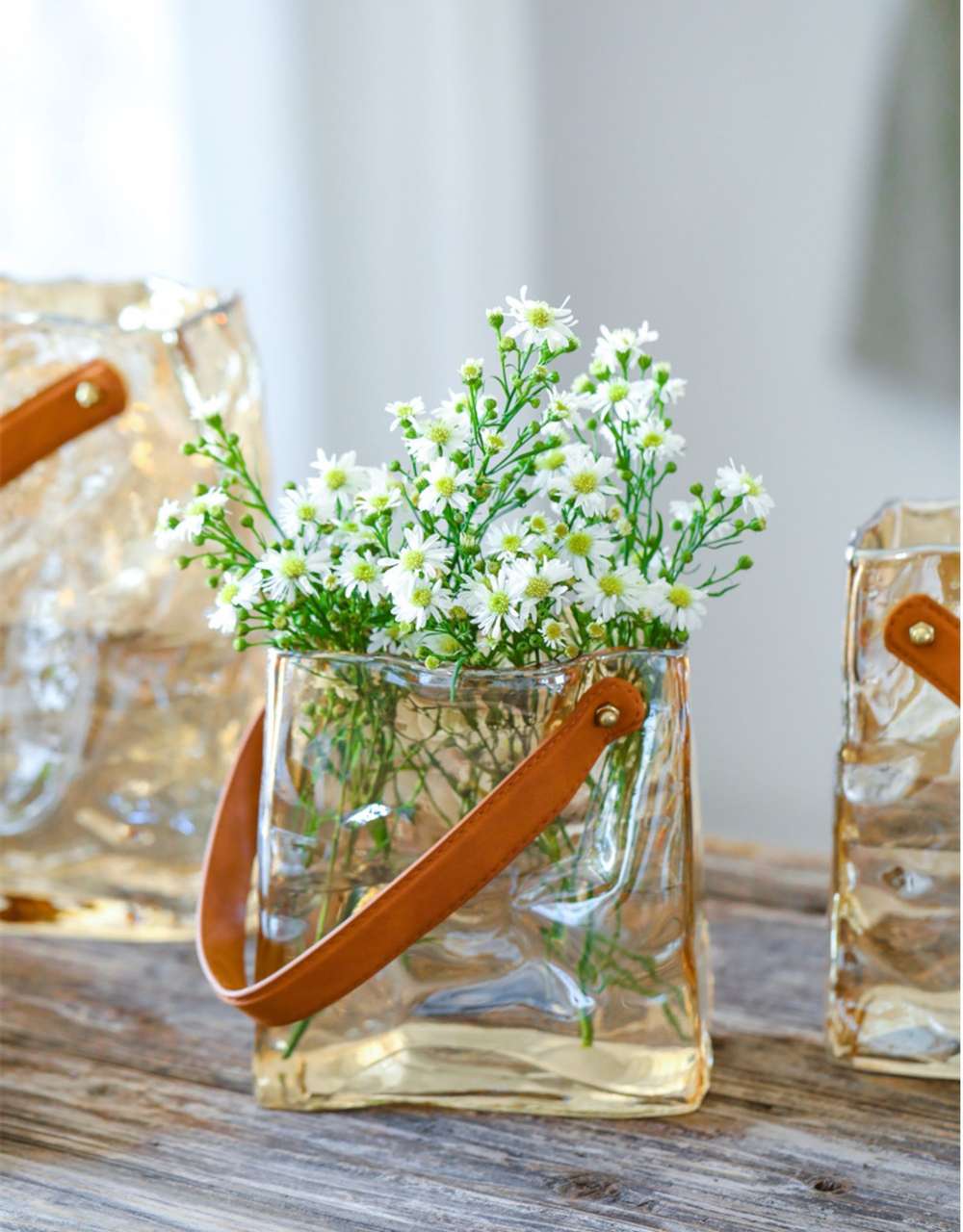 Light Luxury Handbag Glass Vase Aquaculture Decoration - Minihomy