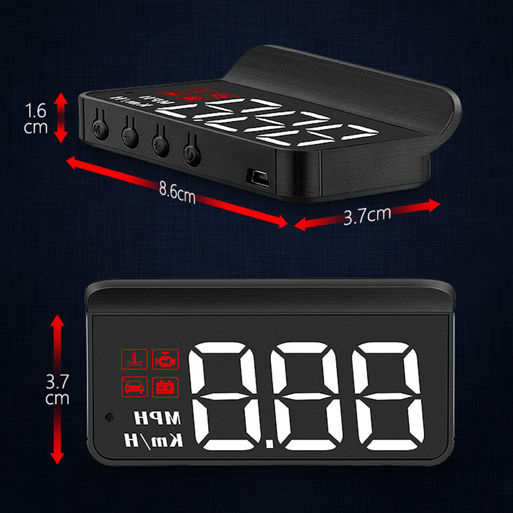 OBD2 GPS Head-Up Display for Car | HUD Projector with Speedometer & More - Minihomy