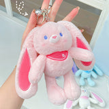 Plush Pull Ears Rabbit Stretch Doll Keychain