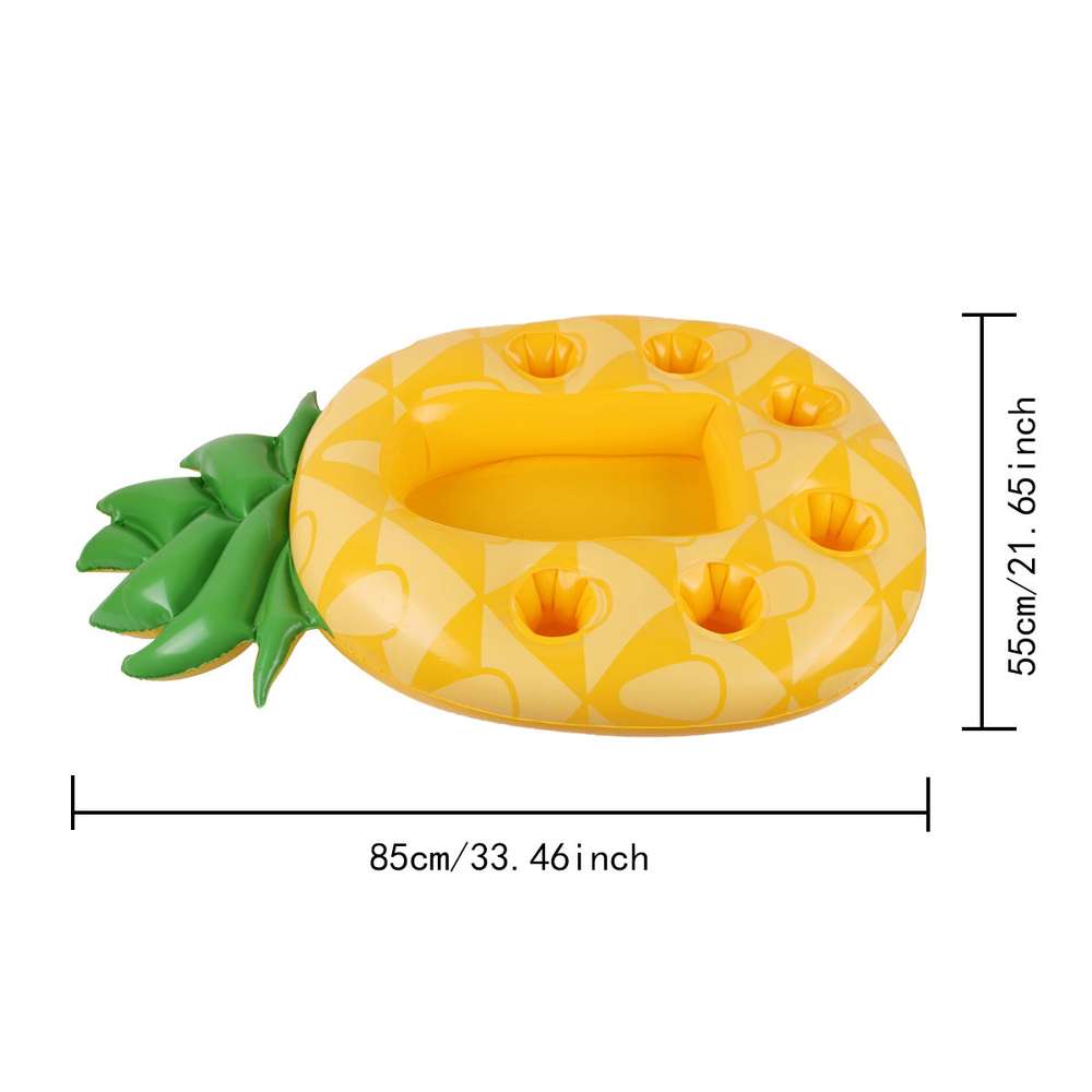 Inflatable Cup Holder Pineapple Drink Holder Swimming Pool Float Bathing Pool Toy - Minihomy