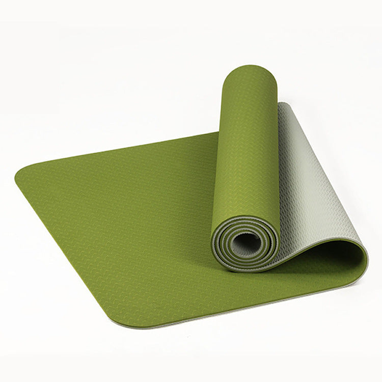 Thick Yoga Mat 8mm - Two-Color, Lengthened, Non-Slip, Exercise Mat