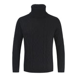 Turtleneck Sweater Men Loose Solid Color