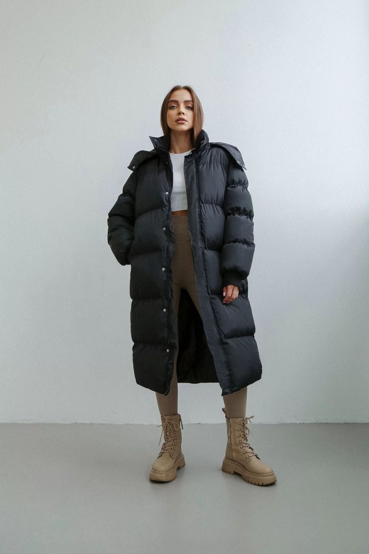 Women's Long Sleeve Loose Hoodie Jacket - Autumn Winter Casual