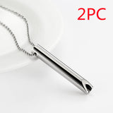 Breathing Necklace Adjustable Breathing Relieve Pressure Ornament Stainless Steel Decompression Jewelry