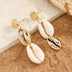 Bohemian Ins Style Seaside Holiday Golden Shell Stud Earrings - Minihomy