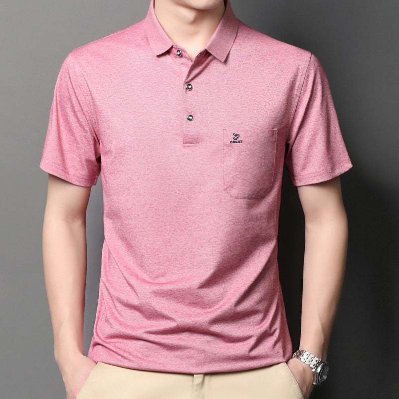 Short-sleeved Solid Color T-shirt Polo Shirt T-shirt