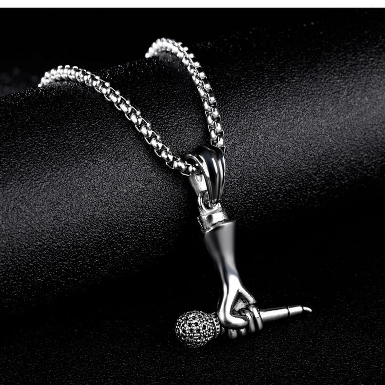 Microphone Rock Hip Hop Necklace