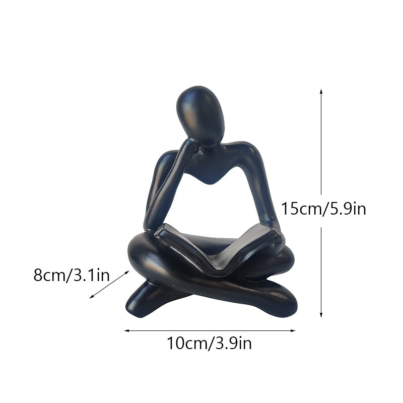 Nordic Resin Book Figurines for Home Decor - Abstract Statue for Living Room & Office Desk