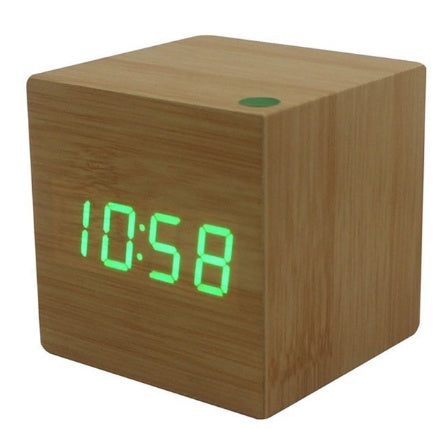 Mini Wooden LED Electronic Clock - Minihomy