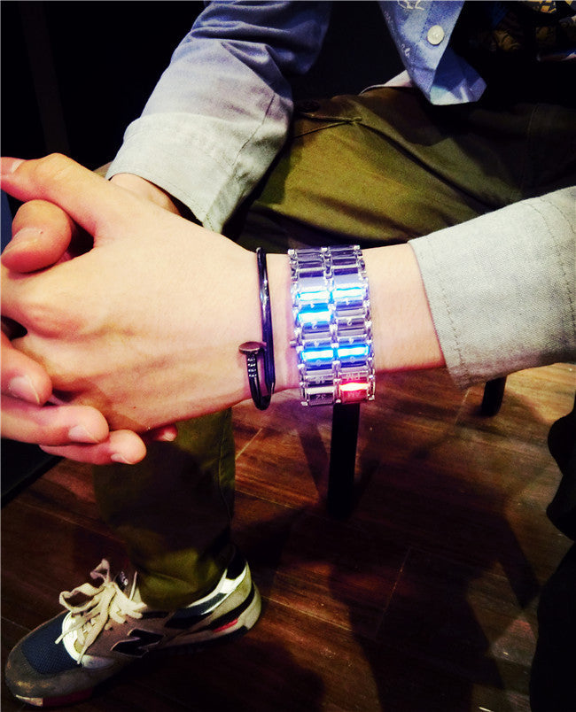 Creative LED Light Men Women Digital Wristwatches Style Male Female Electronic Clock Fashion Casual Couple Bracelet Watch - Minihomy