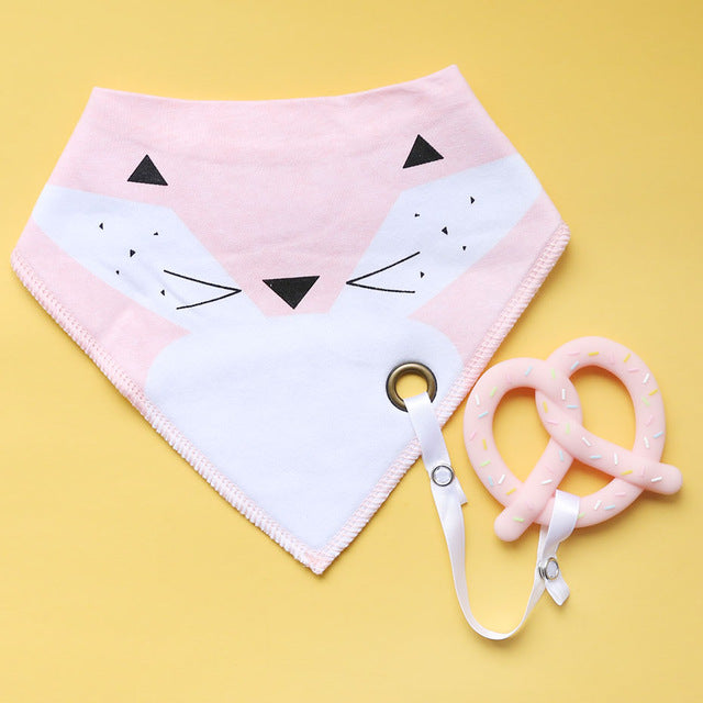 Cotton Bibs Burp Silicone Bib