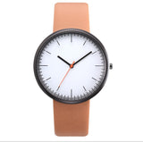 Women Watch Gray Contrast Leather Quartz Watch Women Watches Lovers Unisex Casual Ladies Wrist Watch Clock Relogio Feminino