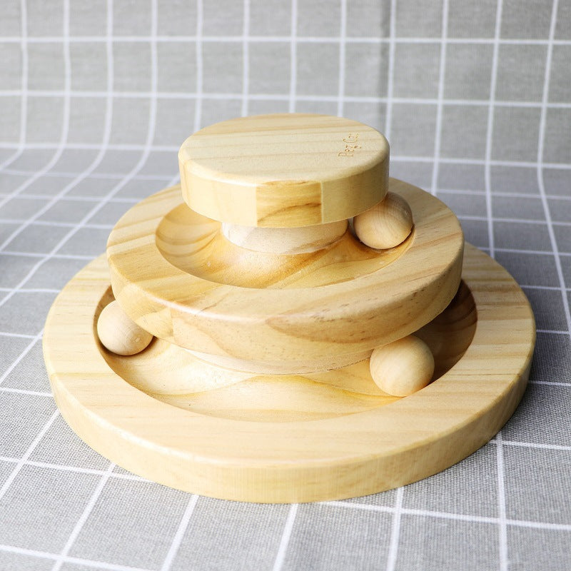 Original Wooden Ball Cat Toys Disk - Minihomy