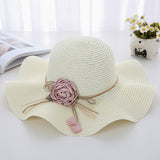 Women's Wavy Edge Big Brim Straw Hat