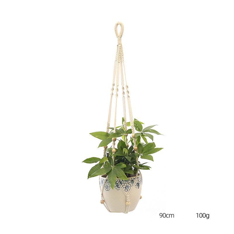 Custom Hand-knitted Hanging Flowerpot Net Bag - Minihomy