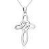 925 Sterling Silver Necklace Religious Necklace Love Heart Fashion Cross Pendants  For Women - Minihomy