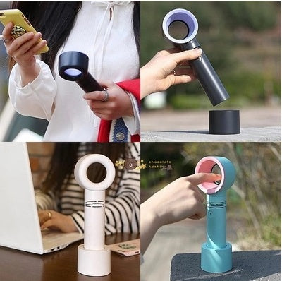 Portable Bladeless Fan with USB Charging - Quiet & Powerful Cooling - Minihomy