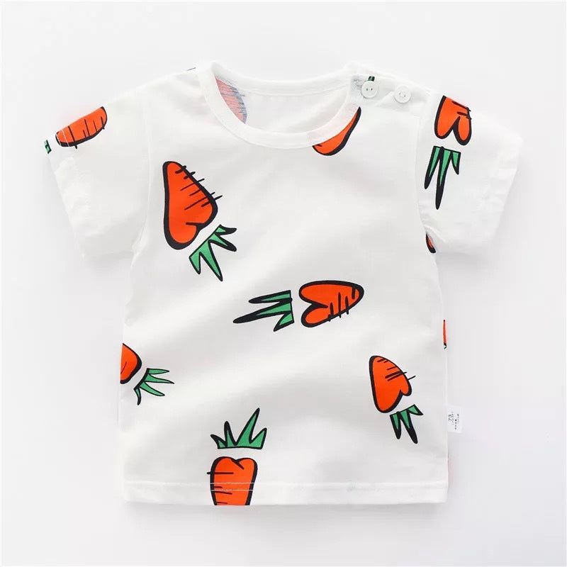 Children's Cotton T-Shirt - Cotton, Unisex, Short Sleeve, All-Match Style