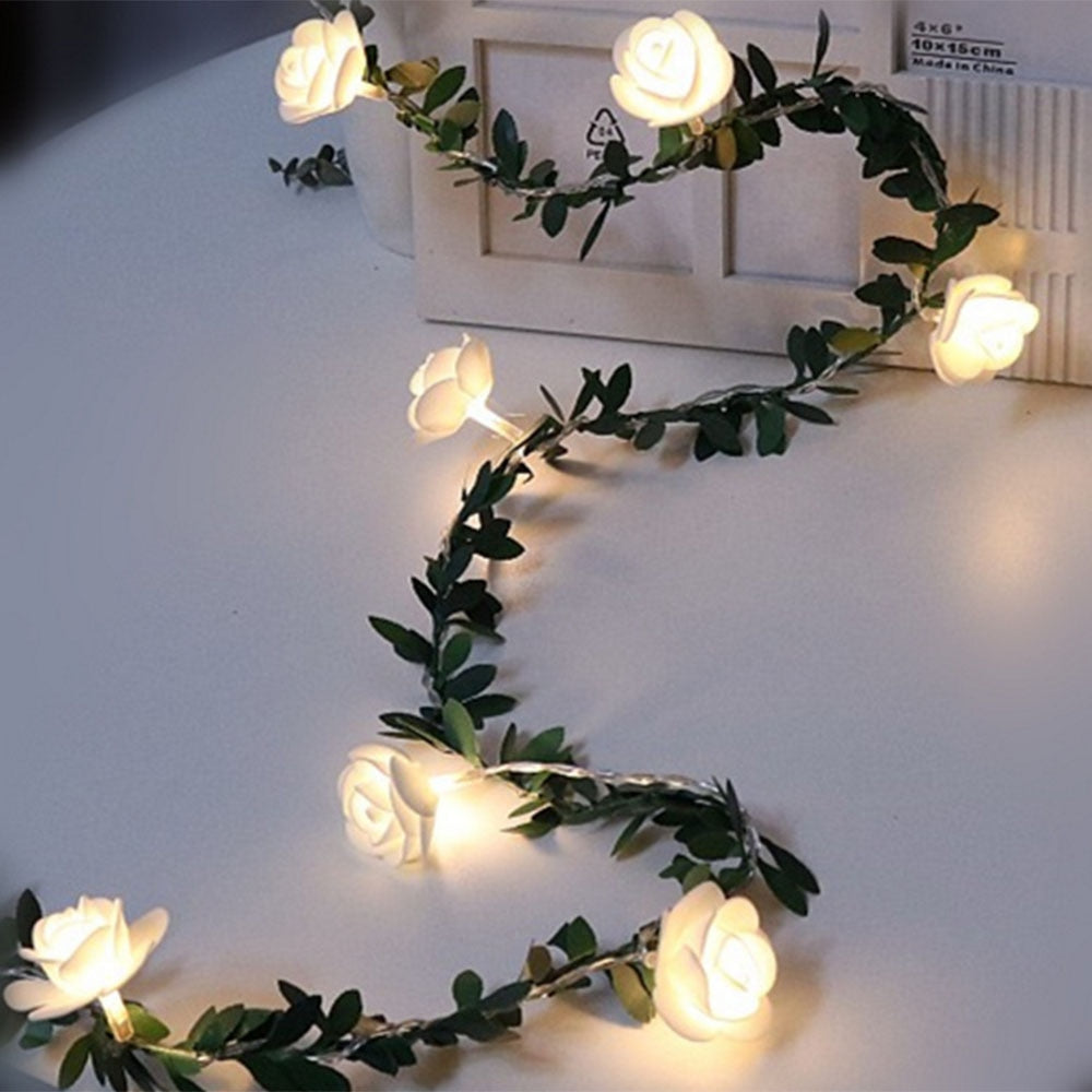 Enchant Your Space with Romantic Rose Vine String Lights! - Minihomy