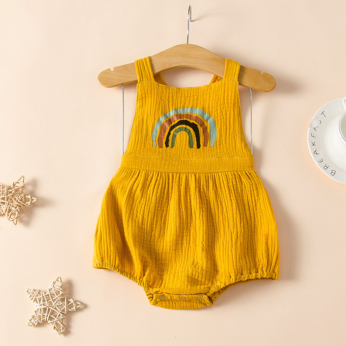 Cute newborn baby rainbow jumpsuit