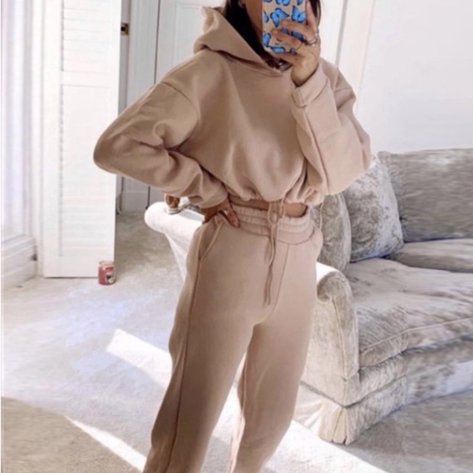 Jogging Suits For Women 2 Piece Sweatsuits Tracksuits Long Sleeve Hoodie Casual Fitness Sportswear