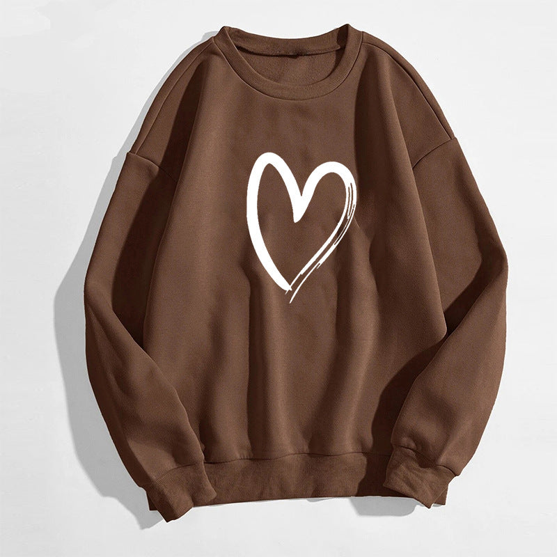 Printed Heart Sweater For Women: Stay Cozy in Style