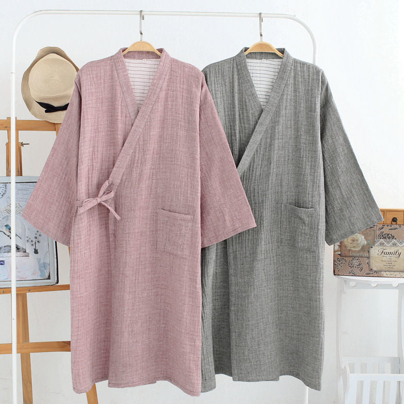 Cotton Bathrobe Japanese Style Kimono home wear