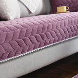 Thicken Plush Quilted Sofa Towel Anti-slip Couch Covers for Sofa: Cozy Winter Comfort