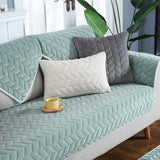 Thicken Plush Quilted Sofa Towel Anti-slip Couch Covers for Sofa: Cozy Winter Comfort