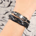 Man bracelets bangles multilayer braided wristband - Minihomy