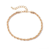 Simple And Fashionable Twist Chain Anklet Women Wear Ankle Accessories