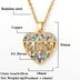 Colorful Mom Cubic Zirconia Heart Necklace Pendant Decoration - Minihomy