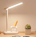 Desk Lamp with Clock, Pen Holder, and USB Charging - Perfect for Bedroom or Office! - Minihomy