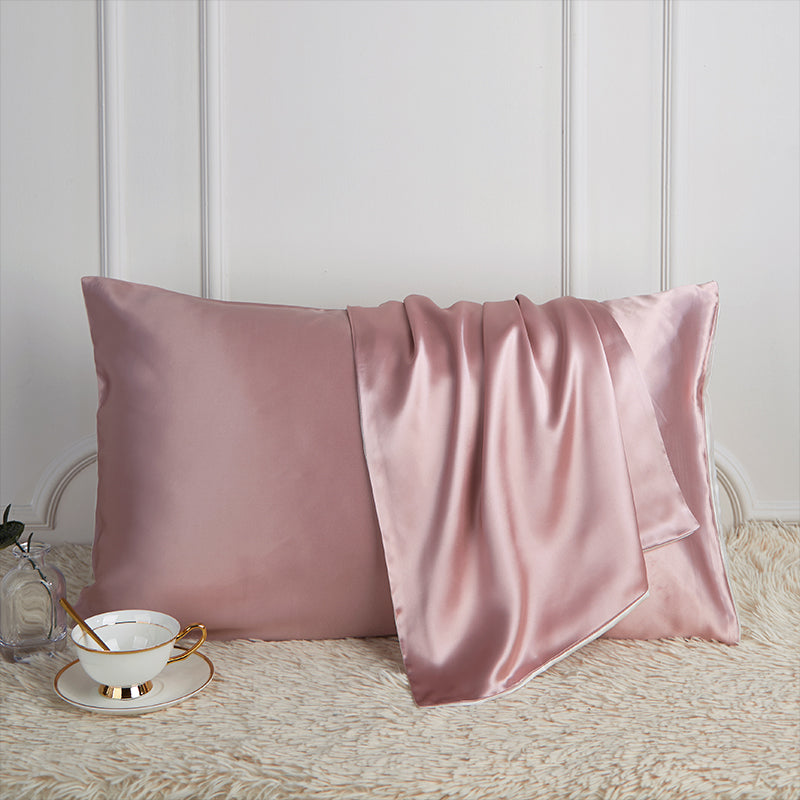 Silk Pillowcase Pure Color  Silk Single Plain Color Pillow