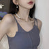 Blue Luminous Pearl Stitching Necklace Female Cross - Minihomy