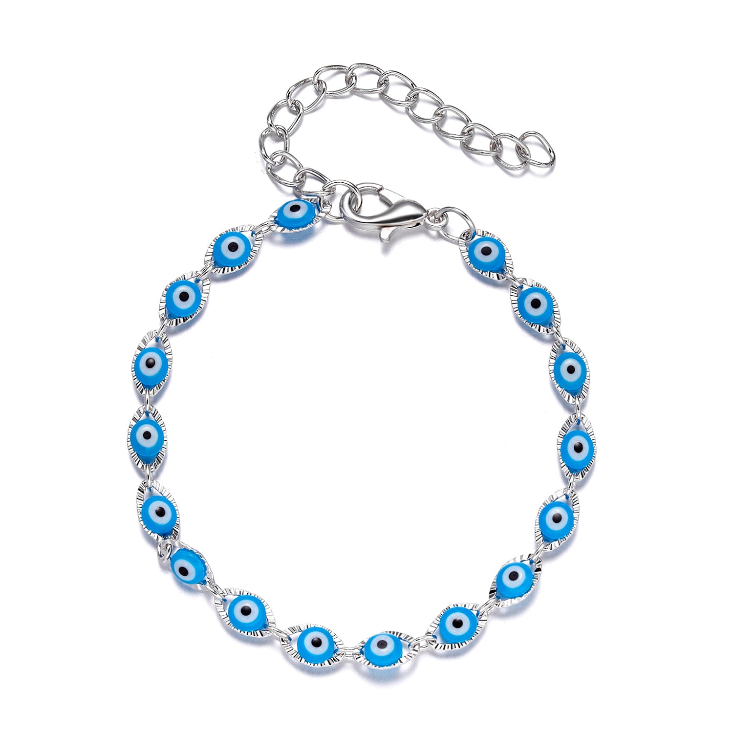 Women Blue Eyes Beads Bring You Lucky Peaceful Adjustable Bracelet