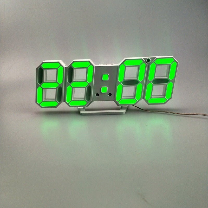 Korean Version Of Electronic Wall Clock Wall Three-dimensional Wall Clock Bedside Alarm Clock - Minihomy