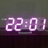 Korean Version Of Electronic Wall Clock Wall Three-dimensional Wall Clock Bedside Alarm Clock - Minihomy