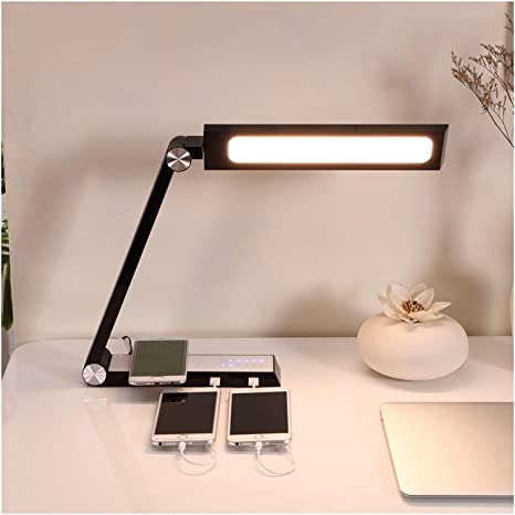 LED Wireless Charging Long Arm Desk Lamp Dimming Table Lamp - Minihomy