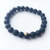 8mm Dumb Black Frosted Stone Tiger's Eye Bracelet Men And Women Couple Bracelets - Minihomy