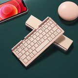 Portable Mini Folding Bluetooth Keyboard with Stand - Wireless Keypad for Phone and Tablet - Minihomy