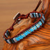 Handmade Multi Color Natural Stone Tube Beads Leather Wrap Bracelet - Minihomy