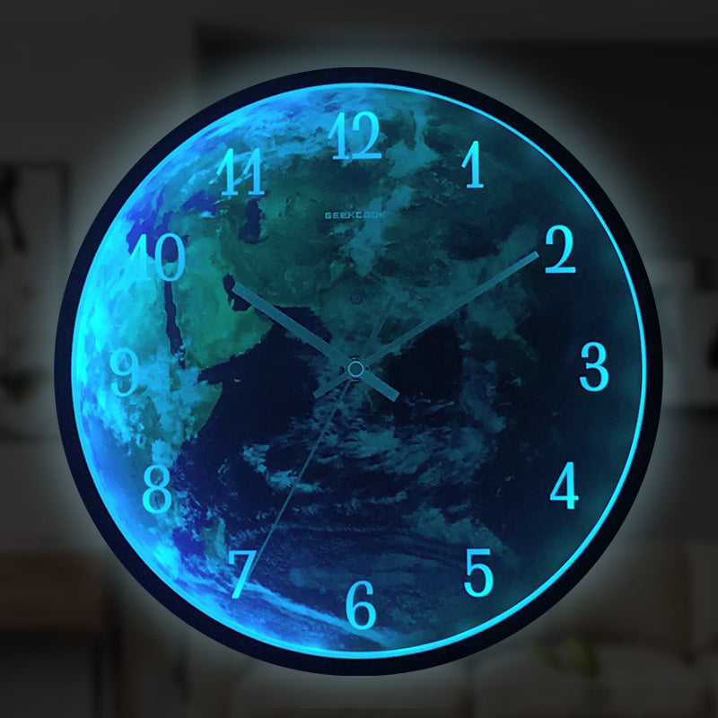 Voice-Activated LED Wall Clock - Creative Luminous Timepiece