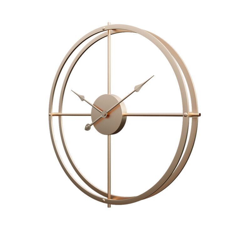 Creative And Simple Wrought Iron Wall Clock, Living Room Metal Clock, Study Room Decoration Clock - Minihomy