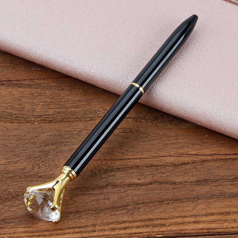 Metal Ballpoint Pen Student Gift Diamond Ballpoint Pen Creative Crystal Advertising Pen - Minihomy