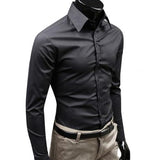 Business Shirt Candy Color Men's Casual Long-Sleeved Shirt