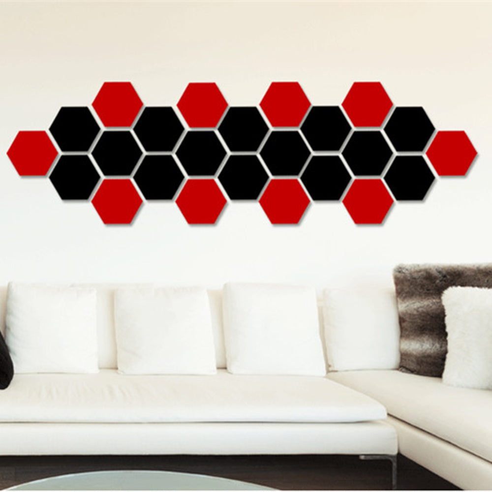 Hexagonal Mirror Acrylic Wall Sticker - Decorative Crystal Stereo Mirror - Minihomy