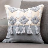 Flow Sofa Throw Pillow Chair Cushion Lumbar Pillow Tassel Moroccan