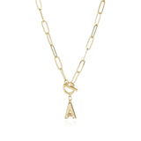 Letter Necklace Real Gold Plated Trend Hip Hop Necklace - Minihomy